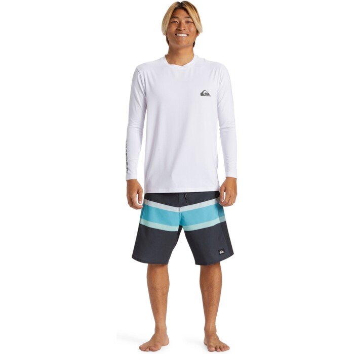 2024 Quiksilver Mens Everyday Surf Long Sleeve Tee AQYWR03154 - White